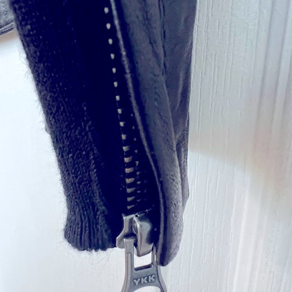 Nordstrom Halogen Leather zip Jacket size MP - Picture 6 of 9